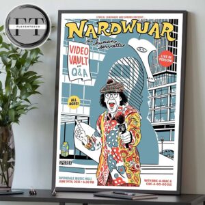 Nardwuar The Human Serviette At Avondale Music Hall On June 19 2025 Home Decor Poster Canvas