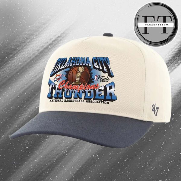 Oklahoma City Thunder 2025 NBA Finals Champions Two Tone Hitch Cap Hat Snapback