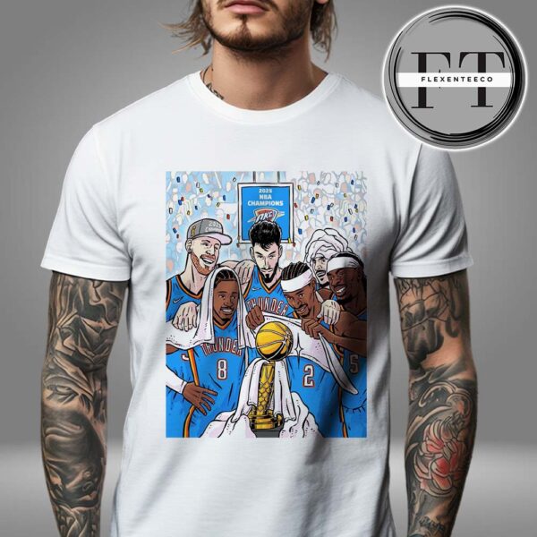 Oklahoma City Thunder Are The 2025 NBA Champions Fan Art Unisex T-Shirt