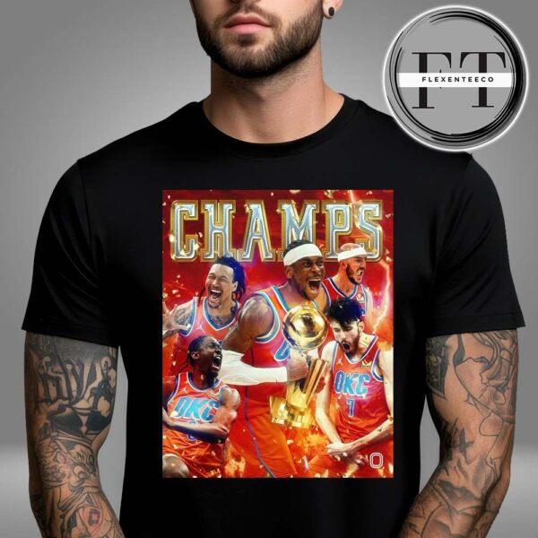 Oklahoma City Thunder Are The 2025 NBA Champions Unisex T-Shirt