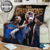 Oklahoma City Thunder Claim The 2025 NBA Title Fleece Blanket