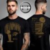Oklahoma City Thunder Fanatics 2025 NBA Finals Champions Double Dribble Roster Trophy Two Sided Unisex T-Shirt