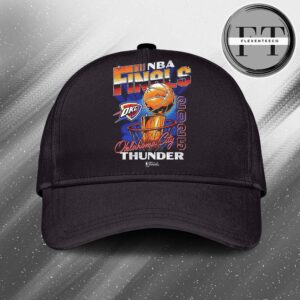 Oklahoma City Thunder Final NBA 2025 Finals Vintage Hoop & Trophy Classic Cap Hat Snapback