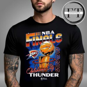 Oklahoma City Thunder Final NBA 2025 Finals Vintage Hoop & Trophy Unisex T-Shirt