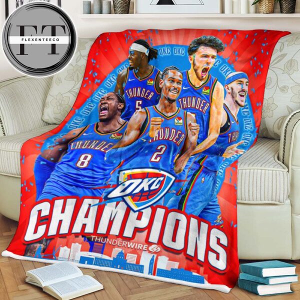 Oklahoma City Thunder Have Won The 2025 NBA Championship Fleece Blanket