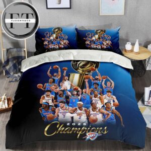 Oklahoma City Thunder Is The Champions NBA 2025 Bedding Set