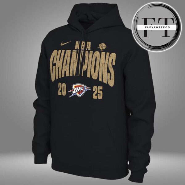 Oklahoma City Thunder Nike 2025 NBA Finals Champions Locker Room Confetti Unisex HoodieShirt