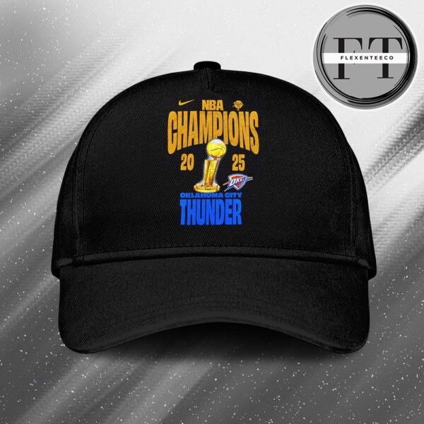 Oklahoma City Thunder Nike Unisex 2025 NBA Finals Champions Locker Room Confetti Limited Edition Cap Hat Snapback