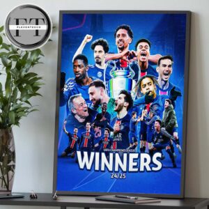 Paris Saint Germain Are The Winners Of The 2025 UEFA Champions League Home Decor Poster Canvas