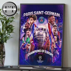 Paris Saint Germain Emerged Victorious In The 2025 UEFA Champions League Home Decor Poster Canvas