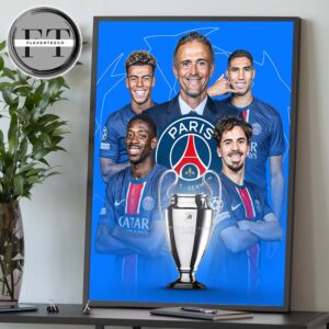 Paris Saint Germain Triumphs As The 2025 UEFA Champions League Winner Home Decor Poster Canvas
