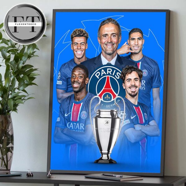 Paris Saint Germain Triumphs As The 2025 UEFA Champions League Winner Home Decor Poster Canvas