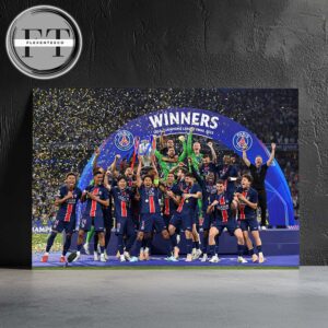 Paris Saint Germant Is The Champions UEFA Champion League 2025 Team Photo Home Decor Poster Canvas