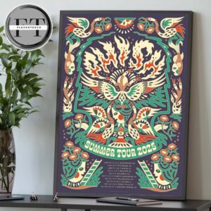Phish Summer Tour 2025 Schedule Home Decor Poster Canvas