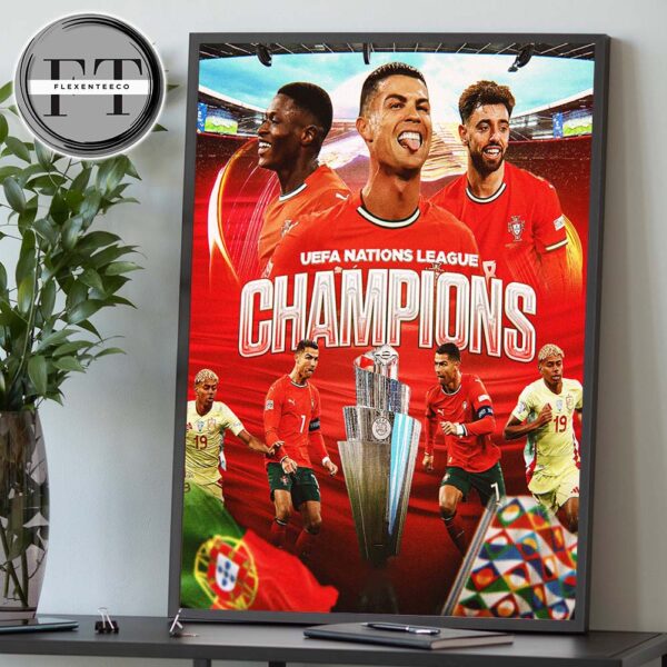 Portugal Reign Again UEFA Nations League 2025 Champions Home Decor Poster Canvas