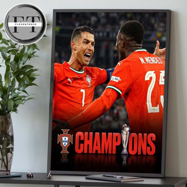 Portugal Win Nations League 2025 Second Time’s A Charm Home Decor Poster Canvas