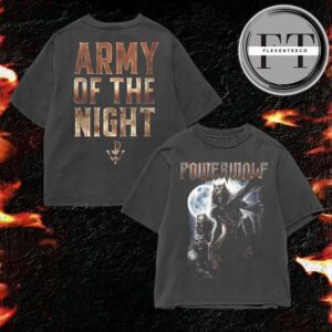 Power Wolf Army Of The Night Two Sided Washed T-Shirt