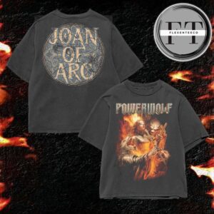 Power Wolf Joan Of Arc Two Sided Washed T-Shirt