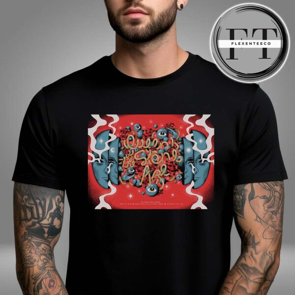 Queen Of The Stone Age Hard Rock Live At Etess Arena On Atlantic City NJ On June 13 2025 In Times New Roman Unisex T-Shirt