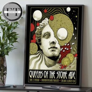 Queens Of The Stone Age At Huntington Bank Pavilion In Chicago Illinois USA On June 21 2025 Home Decor Poster Canvas