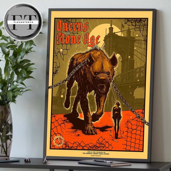 Queens Of The Stone Age At The Andrew J Brady Music Center In Cincinati OH On June 18 2025 Home Decor Poster Canvas