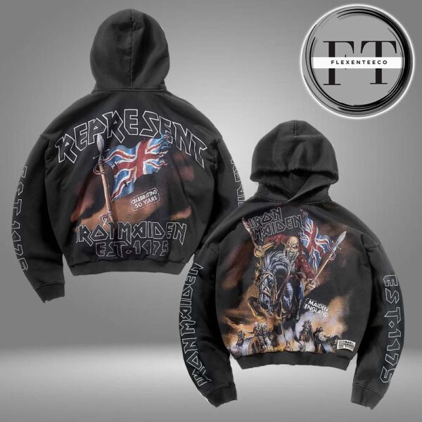 Represent X Iron Maiden Steed Hoodie All Over Print Shirt