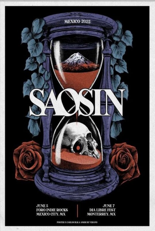 Saosin Mexico Tour 2025 At Foro Indie Rocks In Mexico City MX On June 5 And At Dia Libre Fest In Monterrey MX On June 7