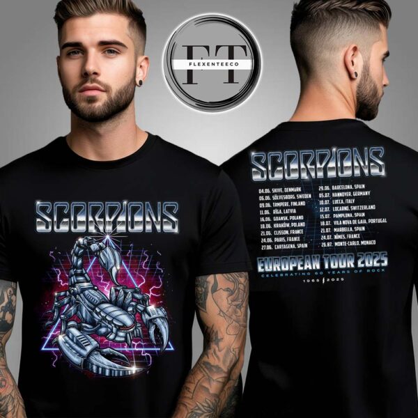 Scorpions European Tour 2025 Robotic Two Sided Unisex T-Shirt