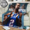 Slam x Shai Gilgeous-Alexander From Oklahoma City Thunder Tribute Poster NBA Champion 2025 Fleece Blanket
