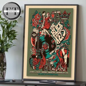 The Black Keys No Rain No FLowers Tour At Greek Theater In Berkeley CA On June 1 2025 Home Decor Poster Canvas
