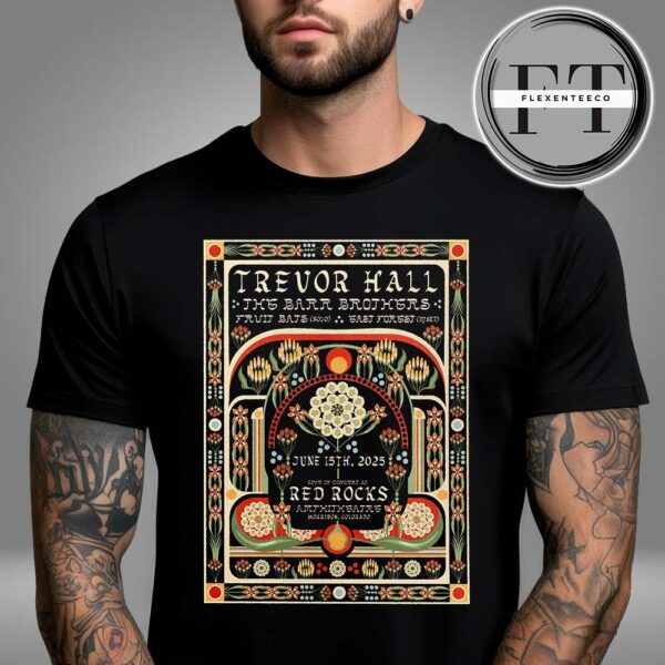 Trevor Hall Live In Concert At Red Rocks Amphitheatre In Morrison Colorado On June 15 2025 Unsiex T-Shirt
