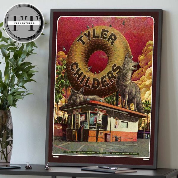 Tyler Childers At Hollywood Bowl In Los Angeles California On June 10 2025 Home Decor Poster Canvas