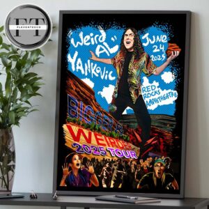 “Weird Al” Yankovic Bigger & Weirder 2025 Tour At Red Rocks Amphitheatre On June 24 2025 Home Decor Poster Canvas