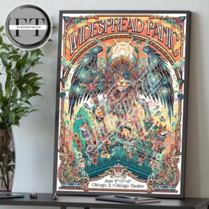 Widespread Panic At Chicago Theatre In Chicago IL On June 4-5-6 2025 Art Cover Home Decor Poster Canvas