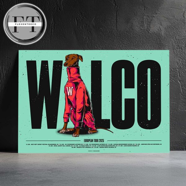 Wilco European Tour 2025 Date Times Schedule Home Decor Poster Canvas