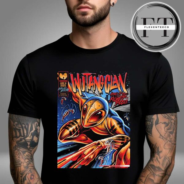 Wu Tang Clan At Amalie Arena In Tampa Florida On June 10 2025 Attack Of The Killer Bees Unisex T-Shirt