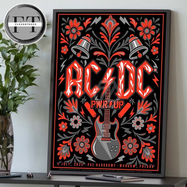 AC DC At Pge Narodowy In Warsaw Poland On July 4 2025 Home Decor Poster Canvas