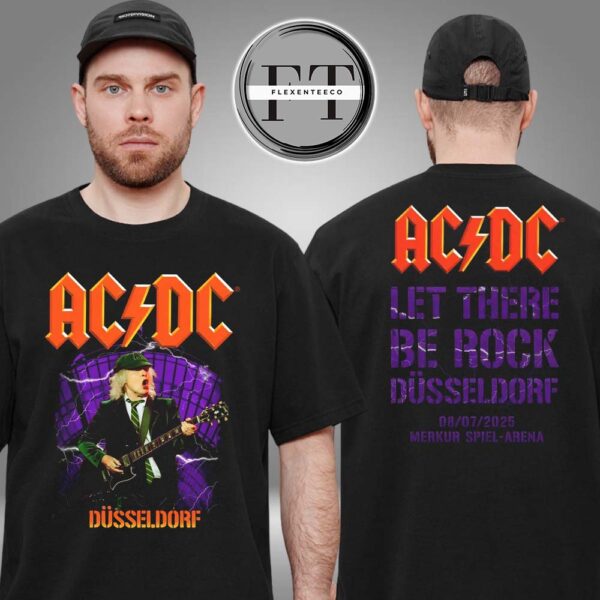 AC DC Dusseldorf PWR UP Tour Two Sided Unisex T-Shirt