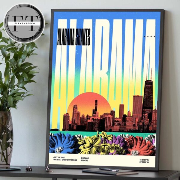 Alabama Shakes At The Salt Shed Outdoors In Chicago Illinois On July 15 2025 Home Decor Poster Canvas
