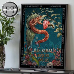 Alain Johannes Acoustic Tour Europe 2025 Schedule Home Decor Poster Canvas