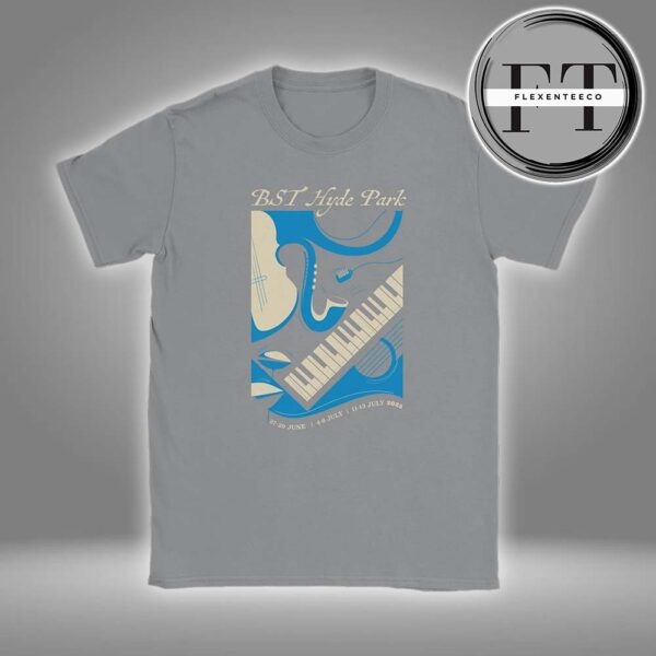 BST Hyde Park London 2025 Piano Keys Unisex T-Shirt