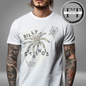 Billy Strings Exclusive Merchandise 2025 Tour Australia & New Zealand Spider Two Sided Unisex T-Shirt