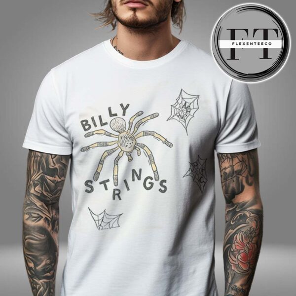 Billy Strings Exclusive Merchandise 2025 Tour Australia & New Zealand Spider Two Sided Unisex T-Shirt