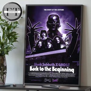 Black Sabbath x Ghost Back To The Beginning Show On July 5 2025 The Event Of The Century Home Decor Poster Canvas