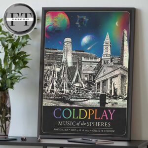 Coldplay Boston The Spheres Limited Edition Tour Home Decor Poster Canvas