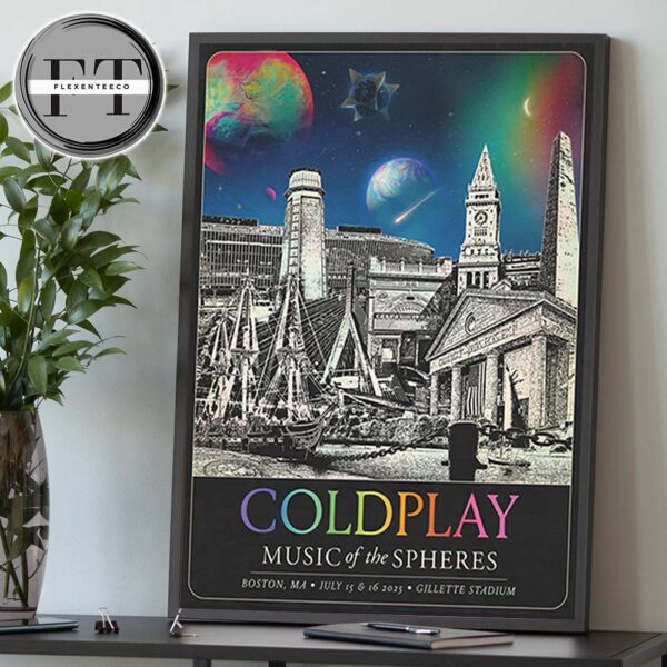Coldplay Boston The Spheres Limited Edition Tour Home Decor Poster Canvas