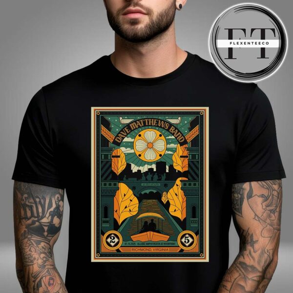 Dave Matthews Band At Allianz Amphitheater At Riverfront In Richmon Virginia On July 15 2025 Unisex T-Shirt