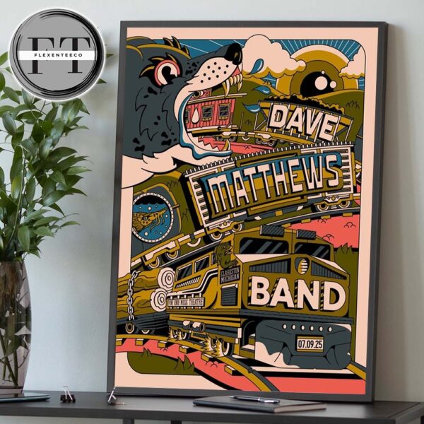 Dave Matthews Band At Pine Knob Music Theatre In Clarkston Michigan On July 9 2025 Home Decor Poster Canvas