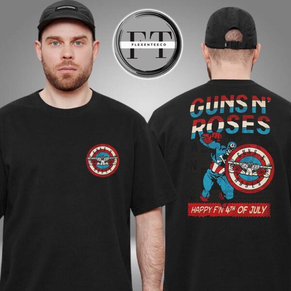 Gun N Roses Happy 4th Of July Two Sided Unisex T-Shirt