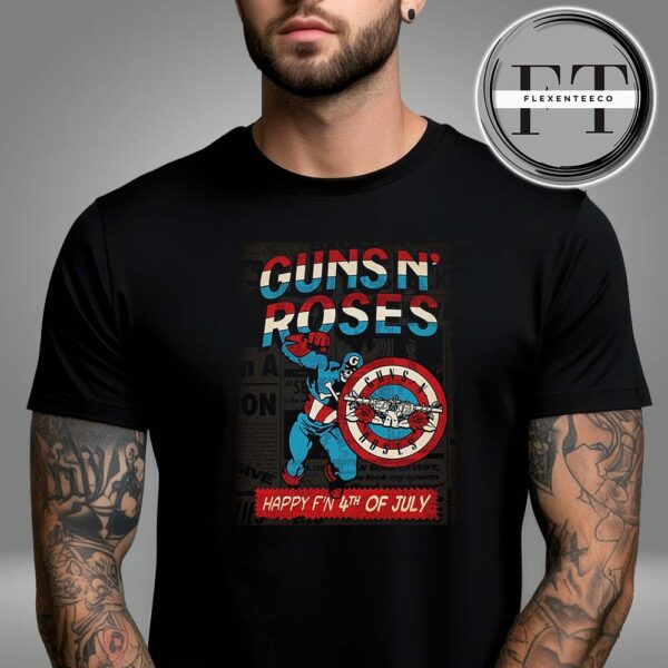 Gun N Roses Happy 4th Of July Unisex T-Shirt